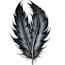 Infinity Feather tattoo design idea