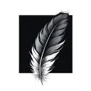 Infinity Feather tattoo design idea