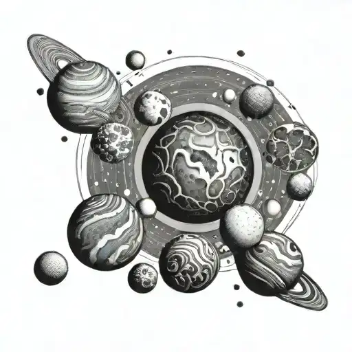 position of the planets on 26 July 2010 tattoo design idea