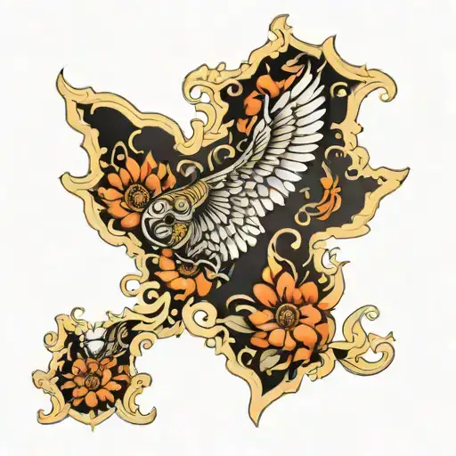 baroque pattern africa focal point tattoo design idea