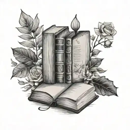 A simple tattoo for gemini women who is a book lover tattoo design idea