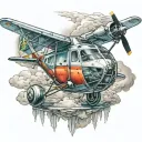 upside down Cessna tattoo design idea