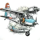 upside down Cessna tattoo design idea