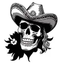 mariachi skull tattoo design idea