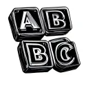 Abc Blocks tattoo design idea
