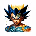 Vegeta facing tattoo design idea