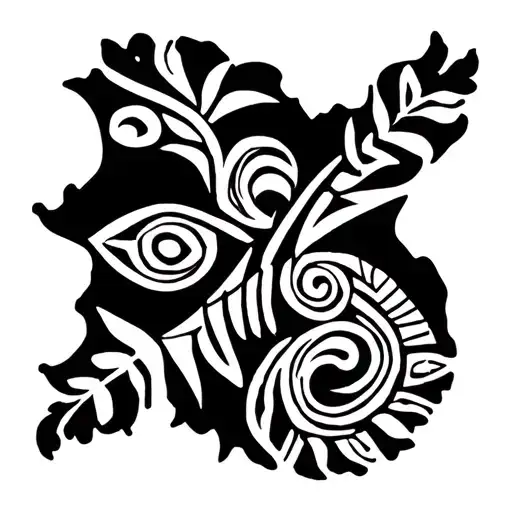 Dominican Republic island shape incorporated into a Taino tattoo tattoo design idea