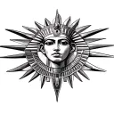 Egyptian Sun tattoo design idea