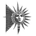 Egyptian Sun tattoo design idea