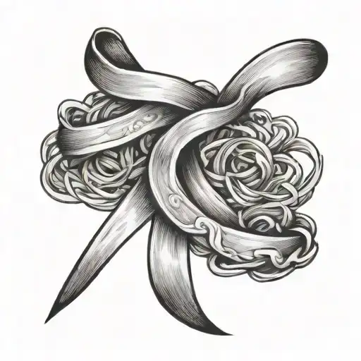 Colon Cancer Ribbon tattoo design idea