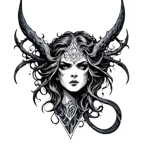 siren evil tattoo tattoo design idea