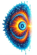 binary code fractal tattoo design idea