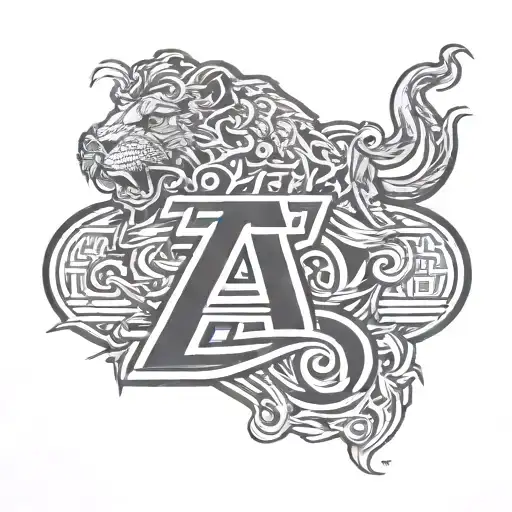 lebron james lion lakers logo tattoo design idea