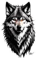 wolf tattoo design idea