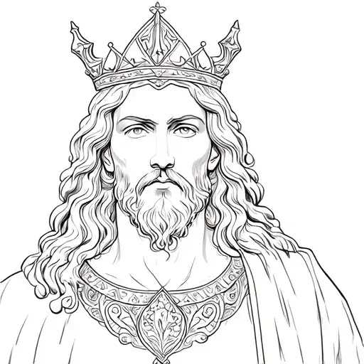 King Christ tattoo design idea