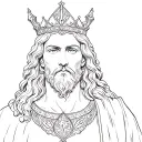 King Christ tattoo design idea