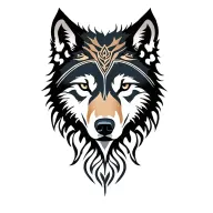 shadow wolf silhouette tattoo design idea