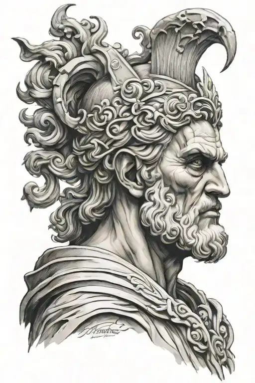 hades Greek god tattoo design idea