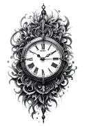clock tattoo design idea