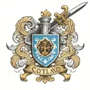 sword scotland coat of arms tattoo design idea
