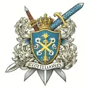 sword scotland coat of arms tattoo design idea