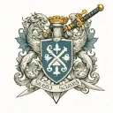 sword scotland coat of arms tattoo design idea