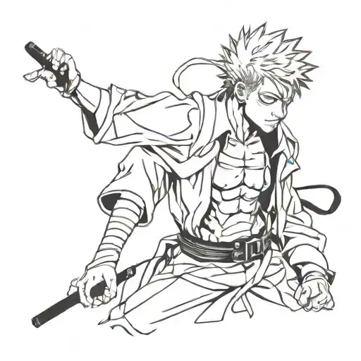 Nanami Jujutsu Kaisen tattoo design idea