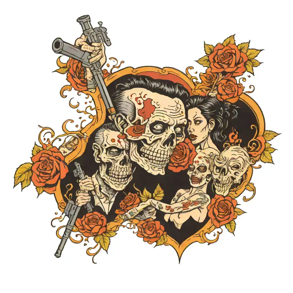 walking dead tattoo design idea