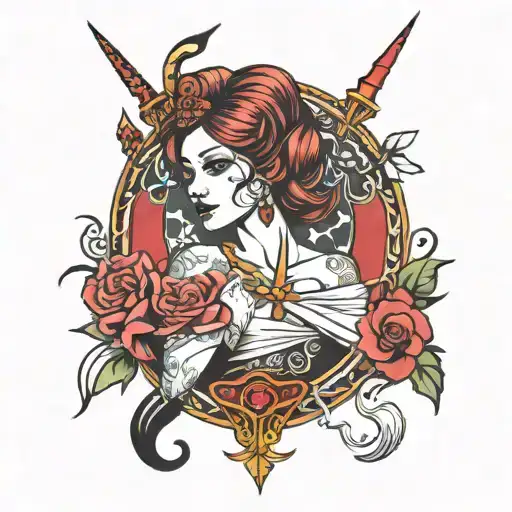 property of mistress anna Sagittarius feminine tattoo design idea