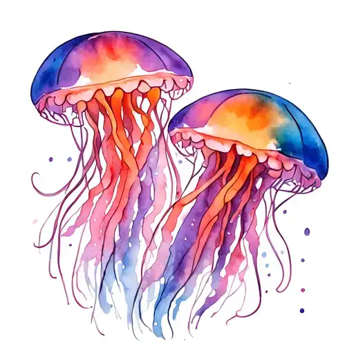 bikini bottom jellyfish tattoo design idea