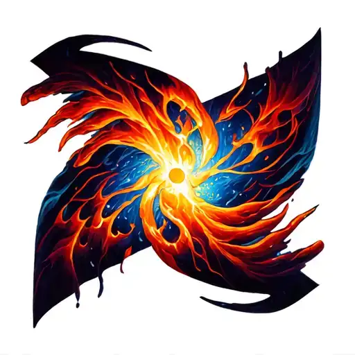 through pain comes strength symbol tattoo design idea