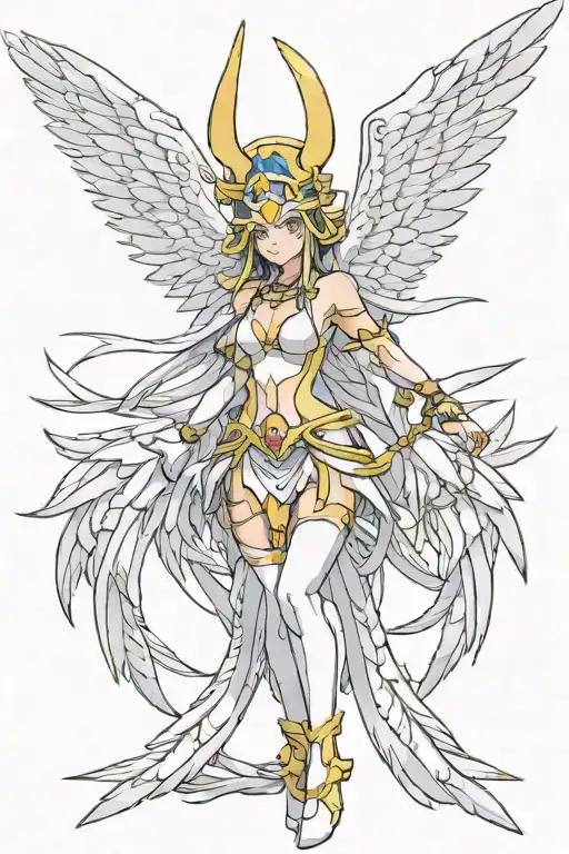 angewomon tattoo design idea