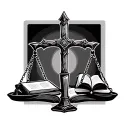 Minimalistic Patch work style latin budded cross scale of justice with knife and bible in the scale  tattoo design idea