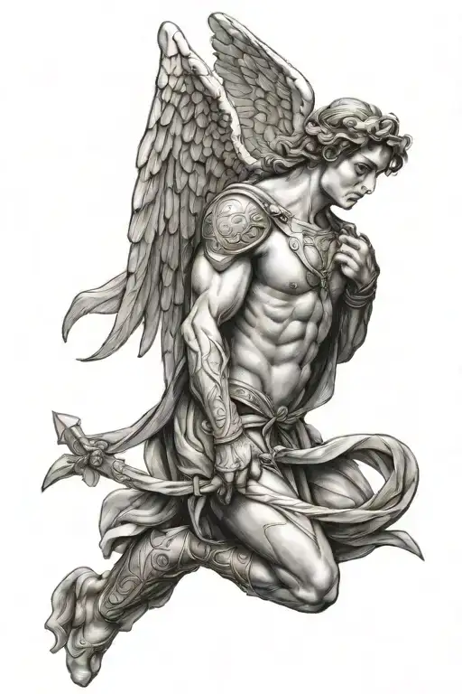 Raphael angel tattoo design idea