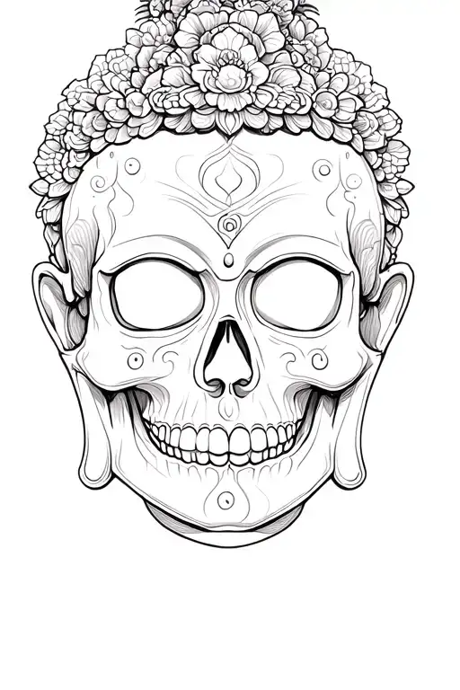 Buddha Skull tattoo design idea