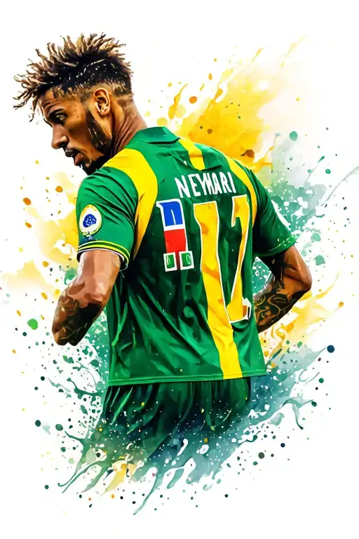 Neymar Jr brazil jersey number tattoo design idea