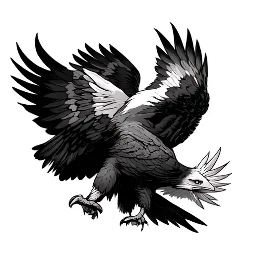 Adler half Romanian eagle tattoo design idea