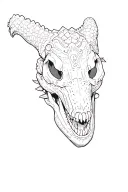 samurai alligator skull with florida carved tattoo design idea