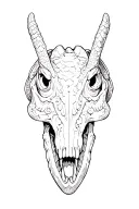 samurai alligator skull with florida carved tattoo design idea