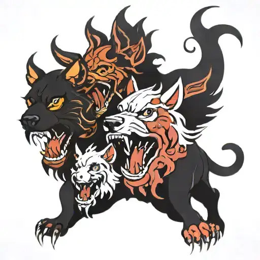 Cerberus tattoo design idea