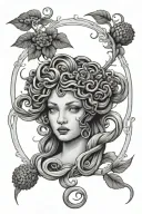persephone and medusa  tattoo design idea