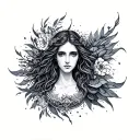 Virgo Aquarius tattoo design idea