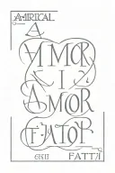 Vertical text tattoo, strict style. Only text on the tattoo "amor fati". tattoo design idea