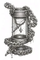 trap with broken chain wrapped tattoo design idea