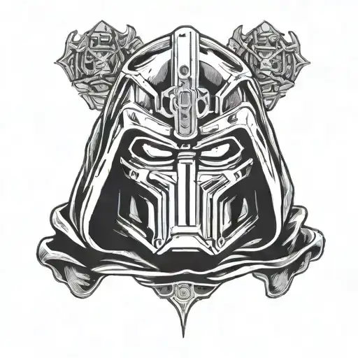 Dr doom tattoo design idea