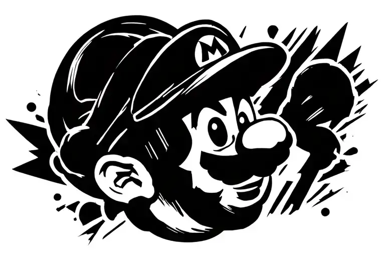 Mario Bros tattoo design idea