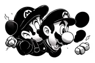 Mario Bros tattoo design idea