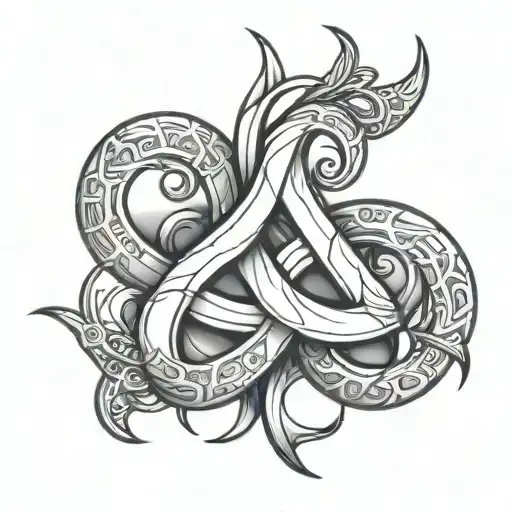 hellp syndrome survivor symbol intertwined tattoo design idea