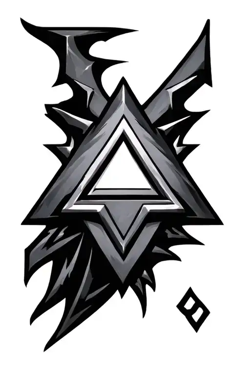 3d tri force tattoo design idea