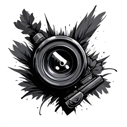 Sniper scope focused tattoo design idea